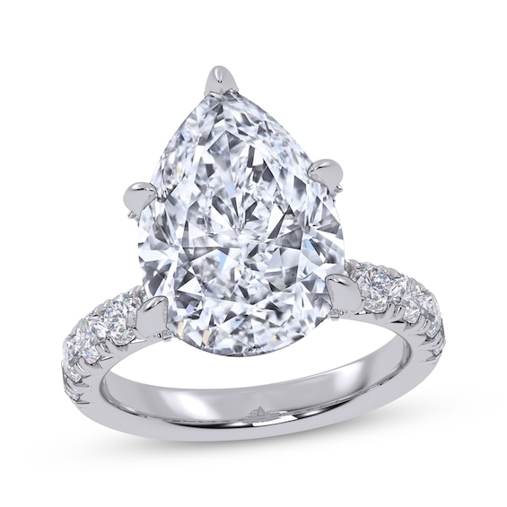 Adore Lab-Grown Diamonds Certified Pear-Shaped Engagement Ring 6 ct tw 14K White Gold