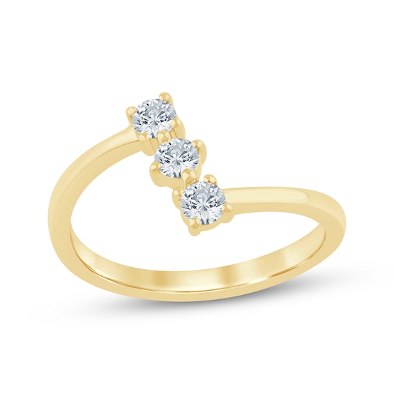KAY Lab-Grown Diamonds Three-Stone Ring 1/3 ct tw 10K Yellow Gold