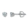 Thumbnail Image 1 of THE LEO Diamond Solitaires 1/2 ct tw Earrings 14K White Gold (I/SI2)