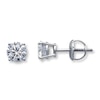 Thumbnail Image 0 of Diamond Solitaire Earrings 1 ct tw Round-cut 14K White Gold (K/I2)