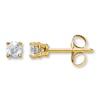 Thumbnail Image 1 of Diamond Solitaire Earrings 1/3 ct tw Round-cut 14K Yellow Gold (K/I2)