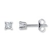 Thumbnail Image 1 of Diamond Solitaire Earrings 1/5 ct tw Princess-cut 14K White Gold (K/I2)