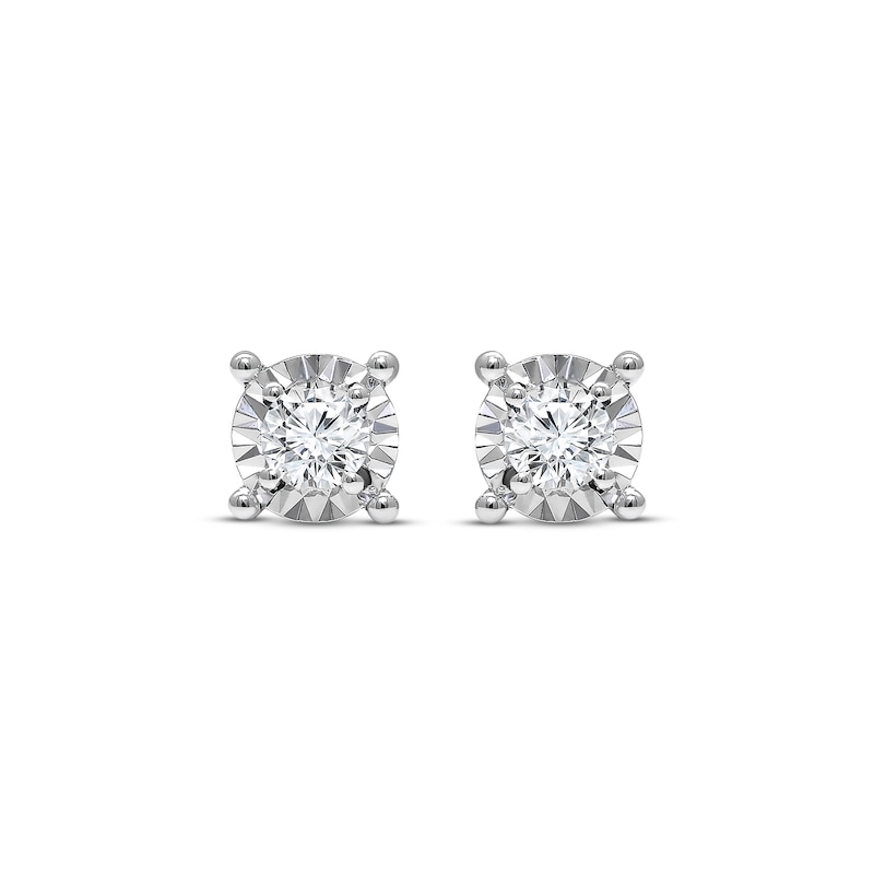 Radiant Reflections 1/5 ct tw Diamonds 10K White Gold Earrings (J/I3)