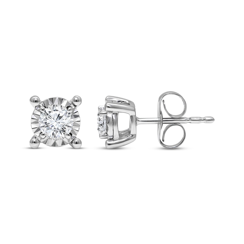 Main Image 1 of Radiant Reflections 3/8 ct tw Diamonds 10K White Gold Earrings (J/I3)