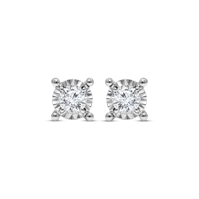 Radiant Reflections 3/8 ct tw Diamonds 10K White Gold Earrings (J/I3)