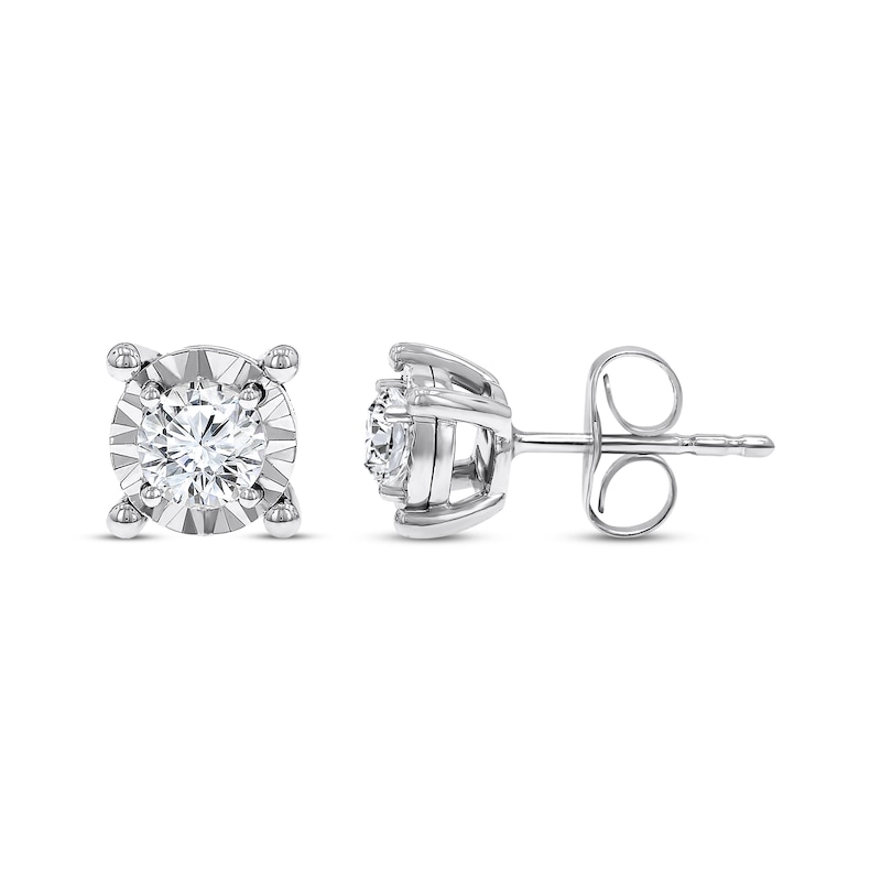 Main Image 1 of Radiant Reflections 5/8 ct tw Diamonds 10K White Gold Earrings (J/I3)