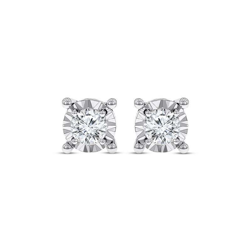 Main Image 2 of Radiant Reflections 5/8 ct tw Diamonds 10K White Gold Earrings (J/I3)
