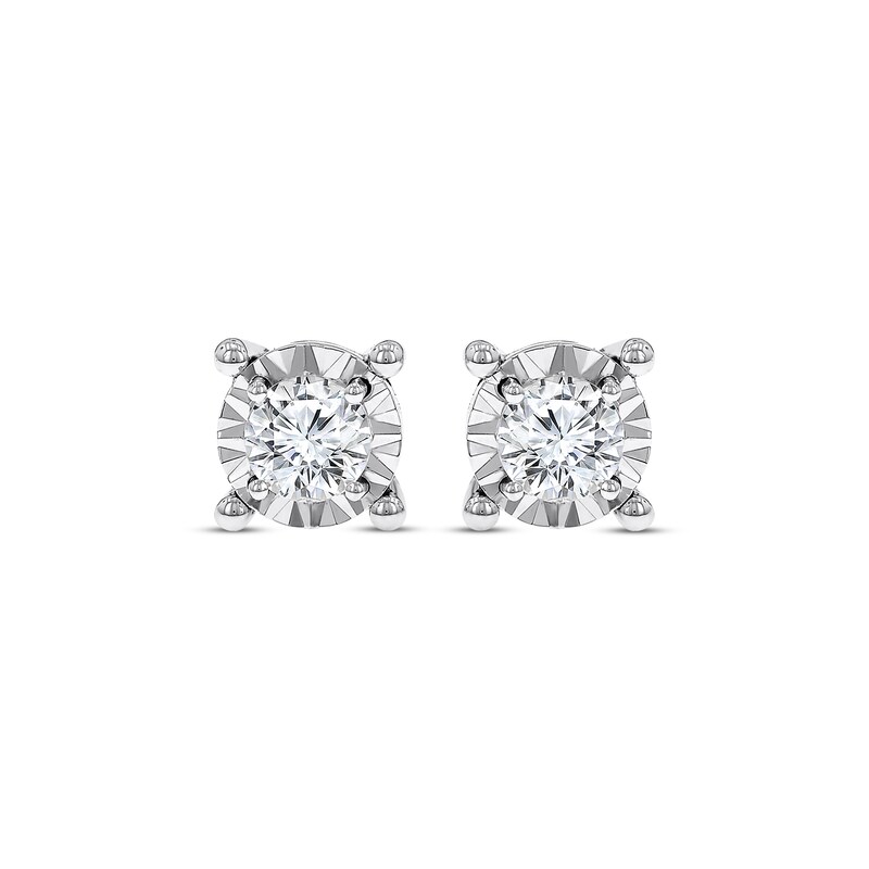 Radiant Reflections 5/8 ct tw Diamonds 10K White Gold Earrings (J/I3)