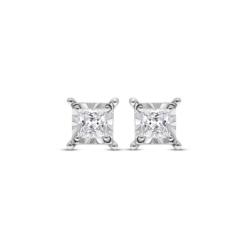 Main Image 2 of Radiant Reflections 5/8 ct tw Diamonds 10K White Gold Earrings (J/I3)