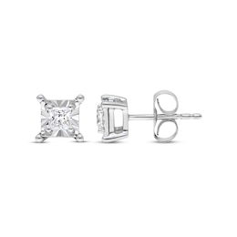Radiant Reflections 1/5 ct tw Diamonds 10K White Gold Earrings (J/I3)