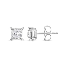 Radiant Reflections 3/8 ct tw Diamonds 10K White Gold Earrings (J/I3)