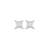 Solitaire Earrings 1/8 ct tw Diamonds Sterling Silver