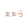 Diamond Earrings 1/4 ct tw Princess-cut 14K Rose Gold