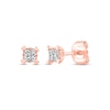 Diamond Earrings 1/4 ct tw Princess-cut 14K Rose Gold