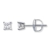 Thumbnail Image 0 of Diamond Solitaire Earrings 1/4 cttw Princess-cut 14K White Gold (K/I1)