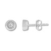 Diamond Solitaire Earrings 1/4 ct tw Round-cut 10K White Gold