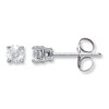 Thumbnail Image 1 of Diamond Solitaire Earrings 3/4 ct tw Round-cut 14K White Gold (K/I1)