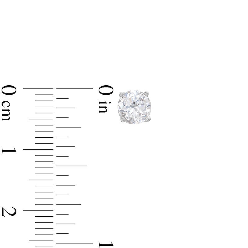 Main Image 3 of Diamond Solitaire Stud Earrings 1-1/5 ct tw Round-cut 14K White Gold (J/I3)