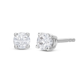 Diamond Solitaire Earrings 1/4 ct tw Round-Cut 14K White Gold (J/I3)