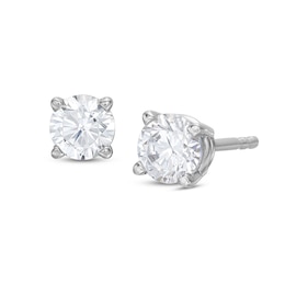 Diamond Solitaire Earrings 1/2 ct tw Round-Cut 14K White Gold (J/I3)