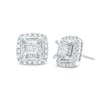 Thumbnail Image 1 of Diamond Stud Earrings 1 ct tw Princess & Round-cut 10K White Gold (J/I3)