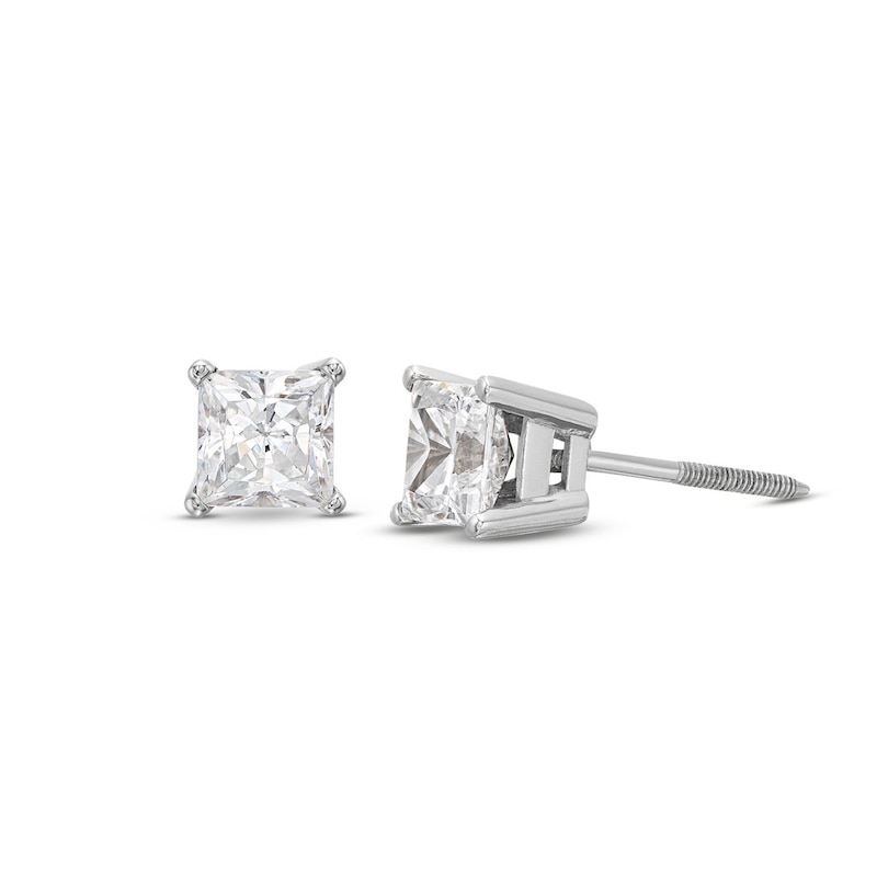 Diamond Earrings 1 ct tw Princess-cut 14K White Gold (J/I2)