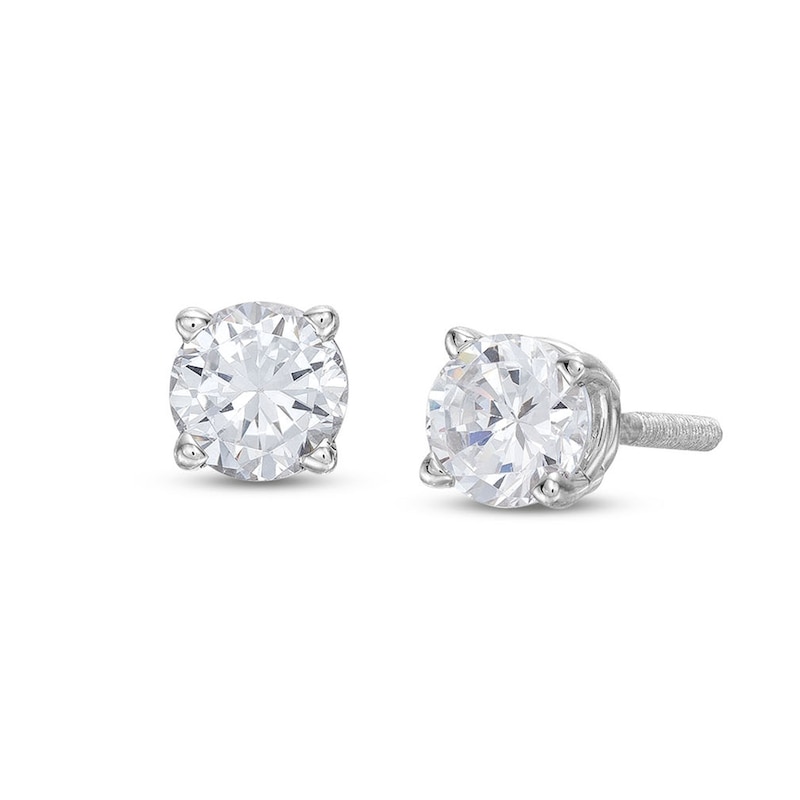 Main Image 1 of Diamond Earrings 1/2 ct tw Round-cut 14K White Gold (J/I1)