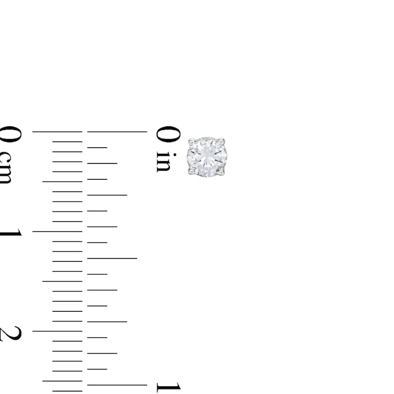 Main Image 3 of Diamond Earrings 1/2 ct tw Round-cut 14K White Gold (J/I1)