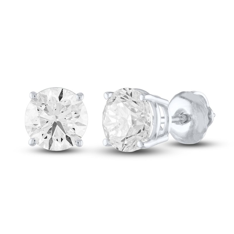 Main Image 1 of Diamond Solitaire Earrings 1-1/2 ct tw Round-cut 14K White Gold (I/I3)