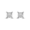 Thumbnail Image 2 of Radiant Reflections Diamond Solitaire Stud Earrings 7/8 ct tw Princess-cut 10K White Gold (J/I3)