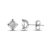 Radiant Reflections Diamond Solitaire Stud Earrings 1/4 ct tw Princess-cut Sterling Silver