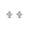 Radiant Reflections Diamond Solitaire Stud Earrings 1/4 ct tw Princess-cut Sterling Silver