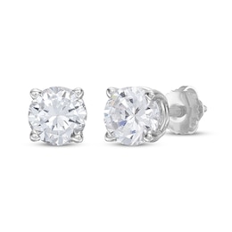 Lab-Created Diamonds by KAY Solitaire Stud Earrings 1/2 ct tw 14K White Gold