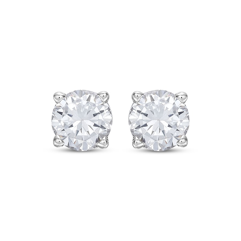 Lab-Created Diamonds by KAY Solitaire Stud Earrings 1/2 ct tw 14K White Gold (F/VS2)