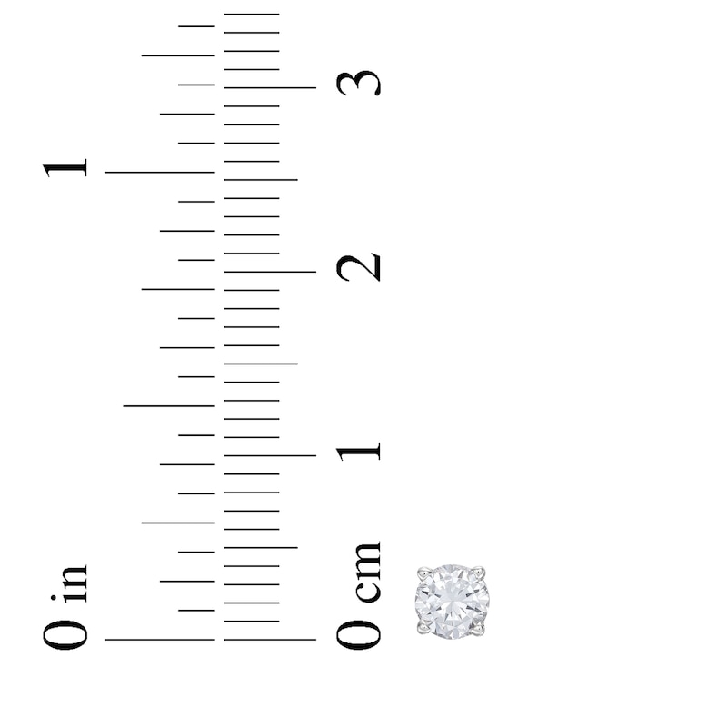 Lab-Created Diamonds by KAY Solitaire Stud Earrings 1/2 ct tw 14K White Gold (F/VS2)