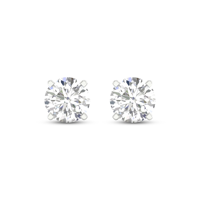 Lab-Created Diamonds by KAY Solitaire Stud Earrings 3 ct tw 14K White Gold (F/VS2)