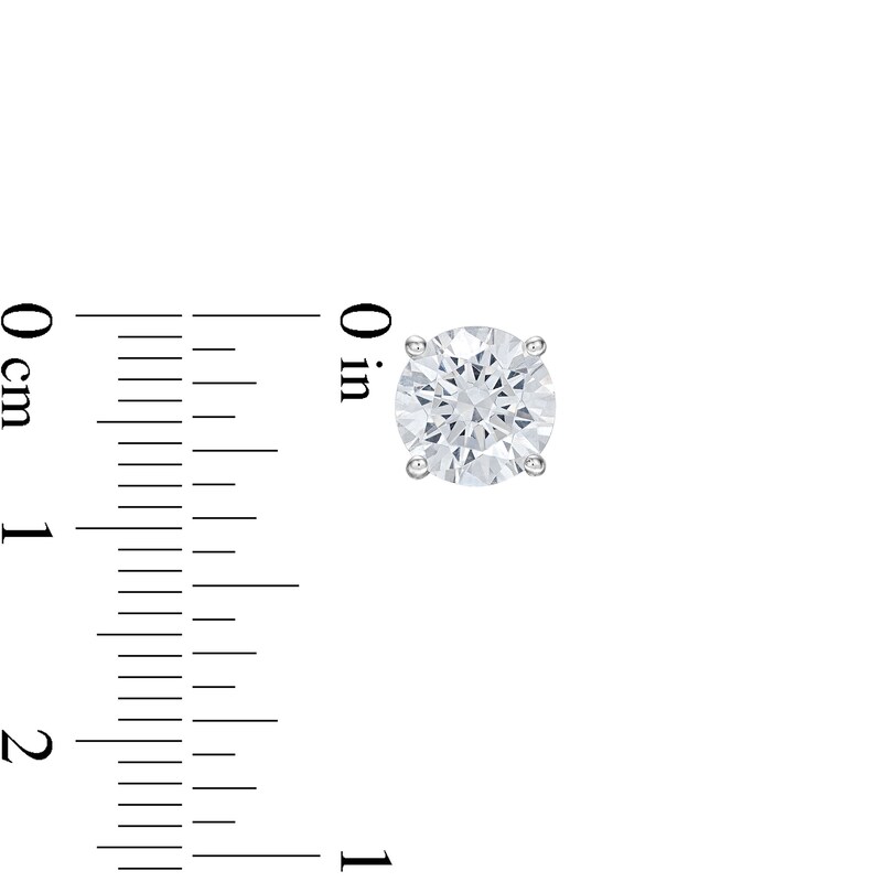 Lab-Created Diamonds by KAY Solitaire Stud Earrings 3 ct tw 14K White Gold (F/VS2)