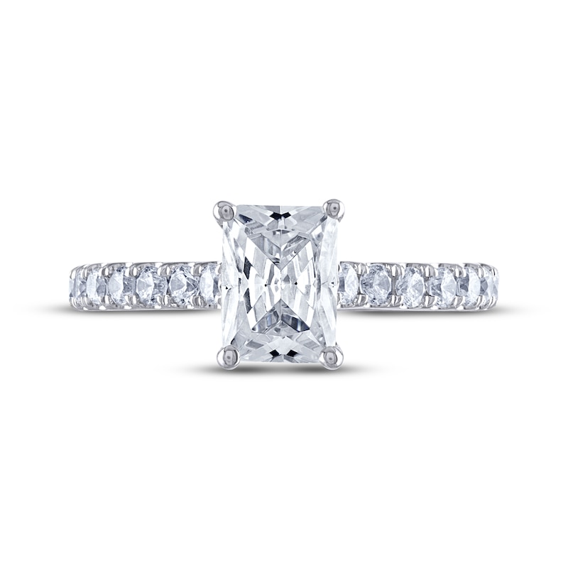 Main Image 3 of THE LEO Legacy Lab-Grown Diamond Emerald-Cut Engagement Ring 1-7/8 ct tw 14K White Gold