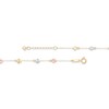 Thumbnail Image 3 of Diamond-Cut Heart Dangle Anklet 10K Tri-Tone Gold 10"