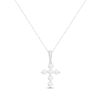 Thumbnail Image 1 of KAY Lab-Grown Diamonds Cross Necklace 1 ct tw 14K White Gold 18"