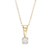 Thumbnail Image 1 of Round & Princess-Cut Diamond Solitaire Necklace & Stud Earrings Set 1/2 ct tw 10K Yellow Gold