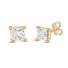Thumbnail Image 2 of Round & Princess-Cut Diamond Solitaire Necklace & Stud Earrings Set 1/2 ct tw 10K Yellow Gold