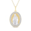 Thumbnail Image 1 of Diamond Our Lady of Guadalupe Necklace 1/10 ct tw 10K Two-Tone Gold 18"