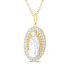 Thumbnail Image 2 of Diamond Our Lady of Guadalupe Necklace 1/10 ct tw 10K Two-Tone Gold 18"