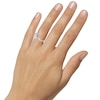 Thumbnail Image 3 of Cultured Pearl Chevron with Heart Ring Sterling Silver & 10K Rose Gold