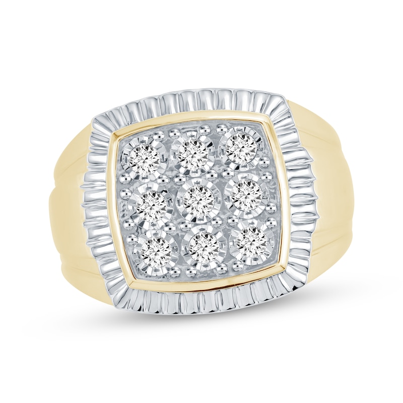 Main Image 1 of Men's Diamond Ring 1/2 ct tw 10K Two-Tone Gold