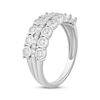 Thumbnail Image 2 of Adore Diamond Three-Row Anniversary Ring 1/2 ct tw 10K White Gold