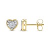 Thumbnail Image 3 of Round-Cut Diamond Solitaire Heart Frame Stud Earrings 1/8 ct tw 10K Yellow Gold (I/I3)