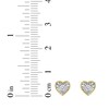 Thumbnail Image 4 of Round-Cut Diamond Solitaire Heart Frame Stud Earrings 1/8 ct tw 10K Yellow Gold (I/I3)