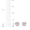 Thumbnail Image 4 of Round-Cut Diamond Solitaire Heart Frame Stud Earrings 1/8 ct tw 10K Rose Gold (I/I3)